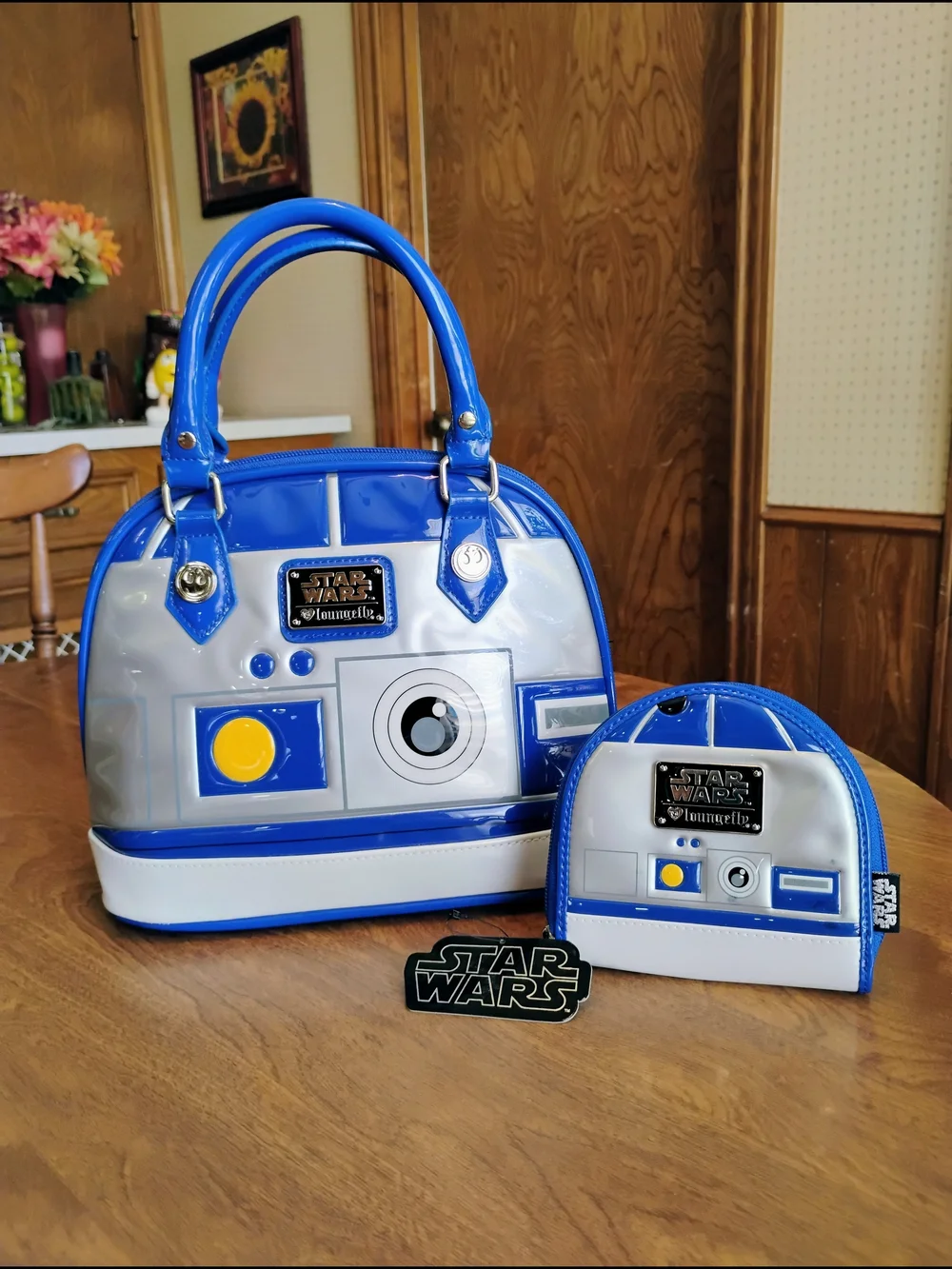 Unlimited Disney Loungefly Star Wars R2-D2 Satchel Bag And Coin Purse Combo